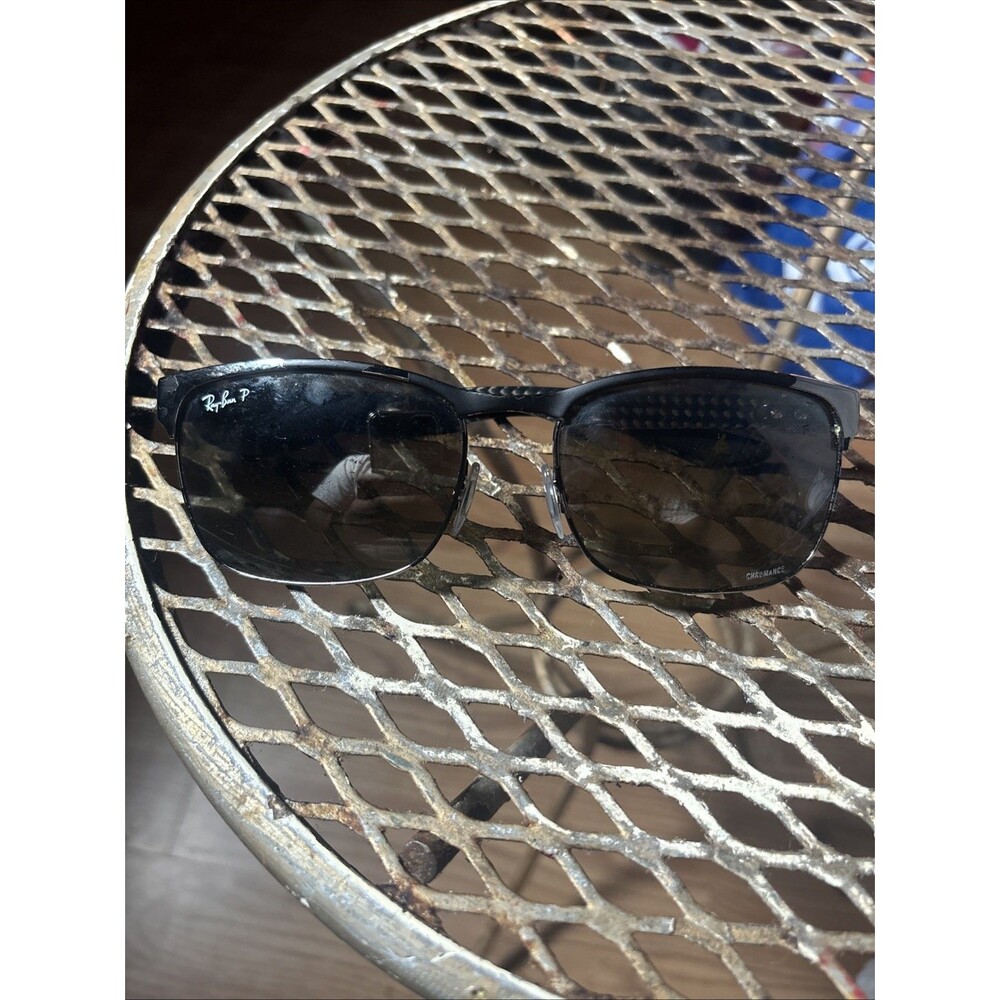 Ray Ban Men's Matte Black Silver Chromance Sunglasses Frame only  RB8319CH Read